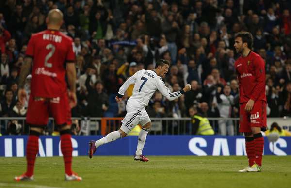 Cristiano Ronaldo fez um dos cinco gols do Real Madrid contra o Mallorca
