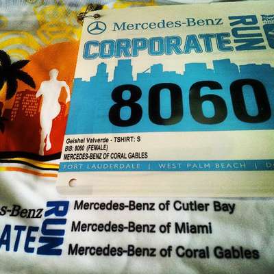 Internauta de Terra, Geishel Valverde participó en la carrera corporativa de mercedes Benz, el 25 de abril, en Miami.
