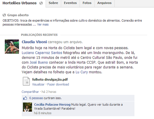 Criado em 2011 pelas jornalistas Cl&aacute;udia Visoni e Tatiana Achcar, grupo Hortel&otilde;es Urbanos tem hoje mais de 3 mil participantes