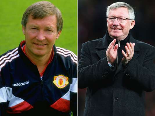 Após mais de 26 anos à frente do Manchester United, Sir Alex Ferguson anunciou nesta quarta-feira que deixará o comando da equipe inglesa. Ao longo dos tempos, o treinador acumulou conquistas atrás de conquistas. Foram 13 Campeonatos Ingleses vencidos, 5 títulos da Copa da Inglaterra, 2 taças da Liga dos Campeões, 2 troféus mundiais, entre tantos outros títulos. Confira, nas próximas fotos, parte da carreira do treinador no time inglês: