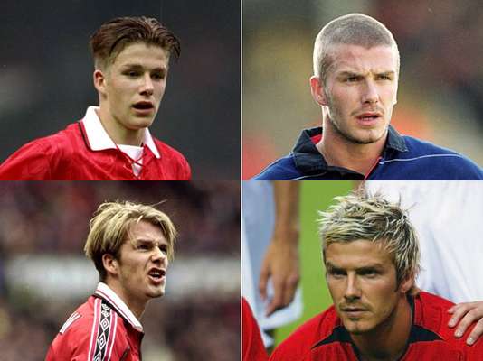 Ao longo de 20 anos de carreira, David Beckham chamou atenção com bons cruzamentos e talento na criação de jogadas mas também, com suas inúmeras mudanças de visual. O astro inglês, um dos primeiros atletas considerados metrossexuais, já foi cabeludo e careca, já usou moicano, bigode, barba e vários adereços. Confira alguns dos visuais de Beckham: