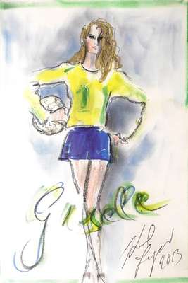 Gisele Bündchen usa uniforme da seleção brasileira com o número 1