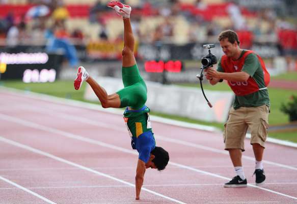 Grande favorito para a prova, Yohansson Nascimento provou que a expectativa tinha fundamento e venceu os 200 m T45 do Mundial Paralímpico de Atletismo