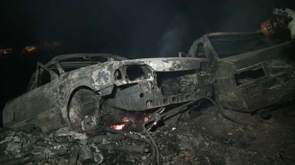 Pátio particular que guarda veículos apreendidos foi atingido por incêndio na última quarta-feira em Cotia, na Grande São Paulo