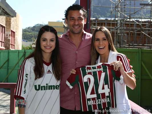Fred gravou sua participação na novela Flor do Caribe na manhã desta sexta-feira (30). Antes da gravação ele conversou e tirou foto com os atores da trama