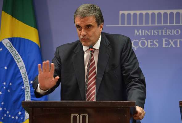 O ministro da Justiça, José Eduardo Cardozo, durante coletiva sobre as denúncias de espionagem de agências americanas de dados à presidente Dilma Rousseff e assessores