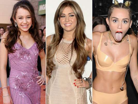 Desde que ficou conhecida ao atuar na série 'Hannah Montana' (de 2006 a 2011), Miley Cyrus, 20 anos, mudou muito seu estilo. Com o passar dos anos, a cantora foi assumindo uma postura mais ousada, assim como suas apresentações em público. Navegue pela galeria e veja a evolução de estilo de Miley