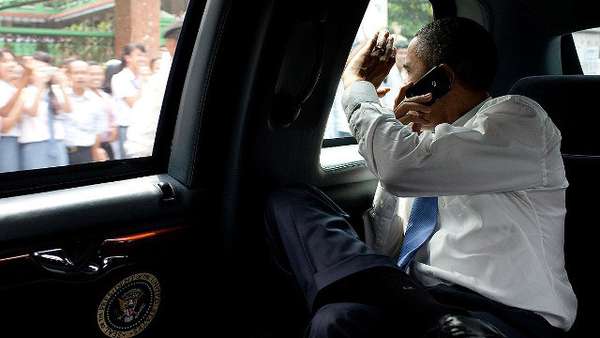 Barack Obama tiene un Blackberry pero su familia es fiel a iPhone.