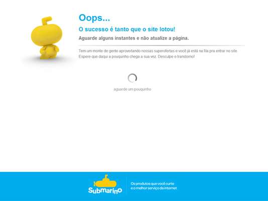 Loja do Submarino ficou fora do ar no início na madrugada desta sexta-feira