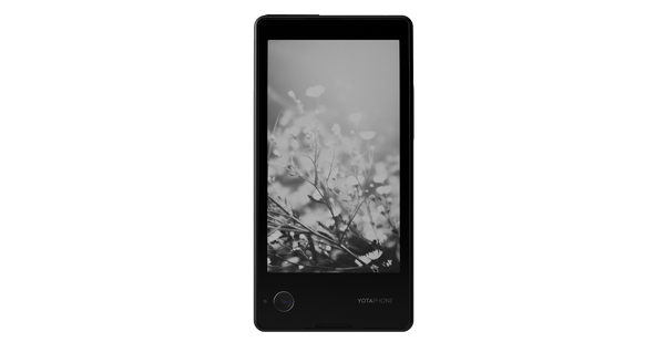 YotaPhone conta com uma tela de LCD iluminado de um lado e uma tela de papel eletrônico projetada para imitar a aparência de tinta comum em papel do outro, que fica sempre ligada