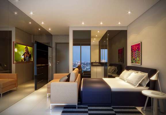 A empresa Vitacon criou uma série de empreendimentos imobiliários que priorizam os microapartamentos, cada um com uma área de 19m². Informações: (11) 3588-0888