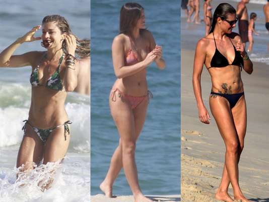 Fãs declaradas de praia, famosas como Grazi Massafera, Bruna Marquezine e Fernanda Lima desfilaram a boa forma pelas areias do Rio de Janeiro