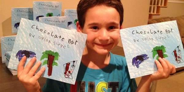 Para ajudar o amigo doente, Dylan Siegel, 7 anos, escreveu o livro Chocolate Bar (Barra de Chocolate). Ele decidiu que iria arrecadar dinheiro para contribuir com as pesquisas sobre a doença do amigo