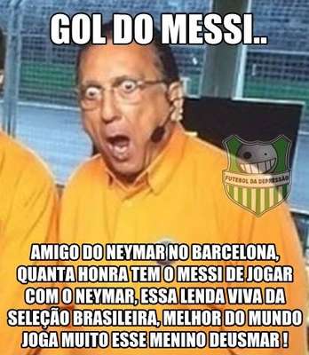 Galvão Bueno não esconde a torcida pela Seleção Brasileira, nem a admiração pelos jogadores convocados por Luiz Felipe Scolari. E, por isso, virou motivo de piada entre os internautas, que se inspiraram no narrador da TV Globo para criar memes