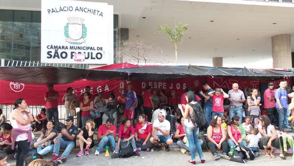 Acampamento dos integrantes do MTST: ato para pressionar por Plano Diretor