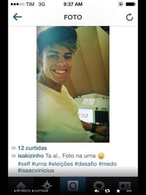 Selfies na hora do voto ou imagens da urna eletrônica estão sendo postadas no Instagram, Twitter e Facebook pelos eleitores