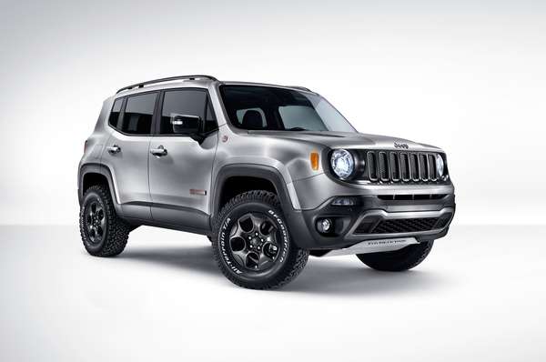 El Jeep Renegade Hard Steel Concept, presentado en el Salón Internacional del Automóvil de Ginebra 2015.