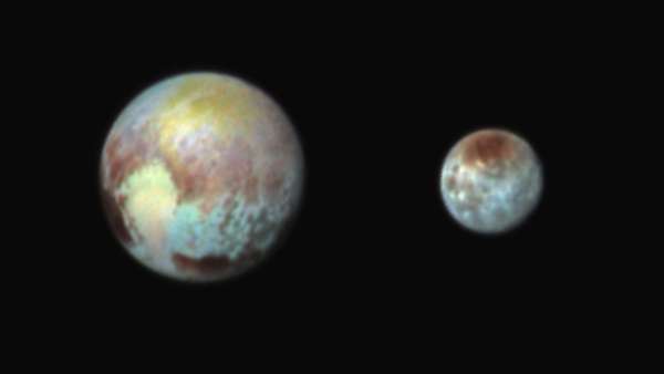 Nasa divulga imagens de Plutão coloridas por computador. As fotos foram registradas pela sonda New Horizons