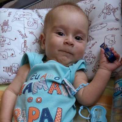 Miguel é um bebê paulistano de cinco meses de vida que foi diagnosticado com Atrofia Muscular Espinhal Tipo 1
