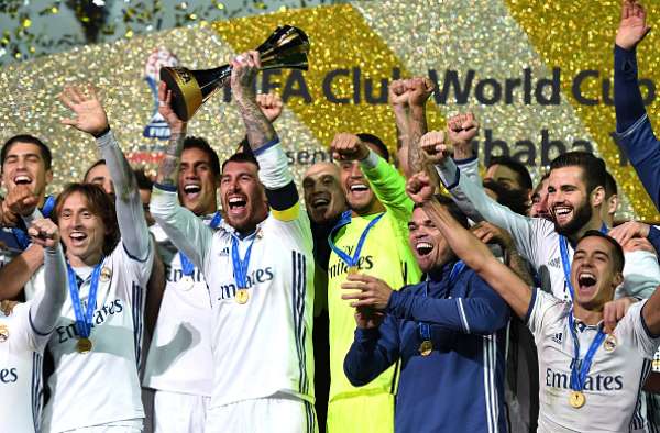 La celebración del Real Madrid al ganar Mundial de Clubes