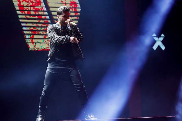 El cantante de reggaeton Maluma, durante la quinta noche de la 58º del Festival Internacional de la Canción de Viña del Mar 2017