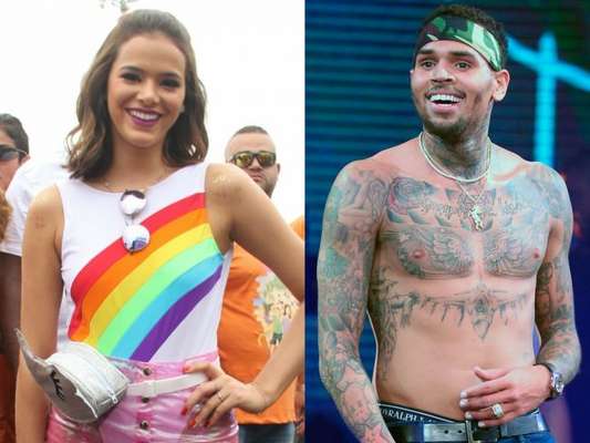O cantor amerciano Chris Brown começou a seguir Bruna Marquezine no Instagram nesta quinta-feira, 16 de março de 2017