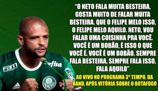 Felipe Melo e suas declarações polêmicas desde o retorno ao Brasil