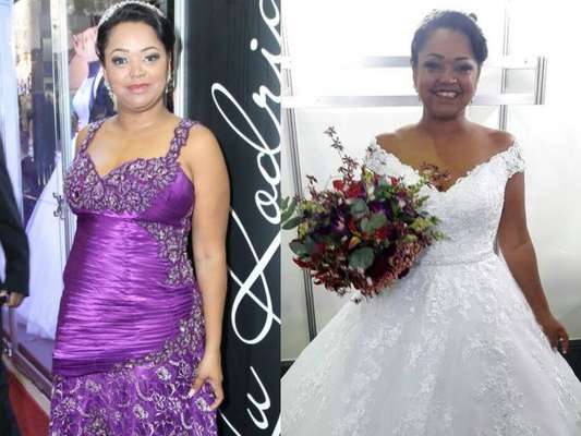 Ex-BBB Elis usa 2 vestidos em casamento repleto de colegas de confinamento nesta quinta-feira, dia 20 de abril de 2017