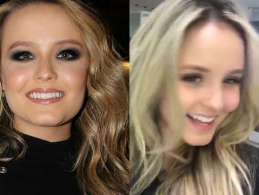 Larissa Manoela mudou a cor do cabelo e exibiu o resultado em vídeo, nesta terça-feira, 23 de maio de 2017: 'Mais loira'. Compare!