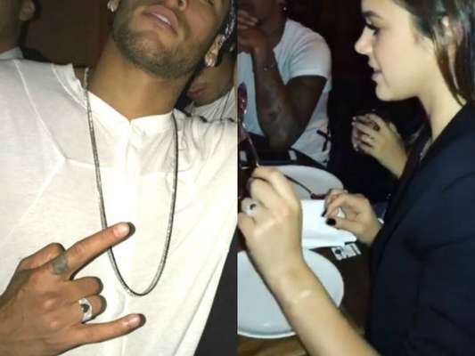 Bruna Marquezine e Neymar surgem com anéis iguais e fãs questionam: 'Aliança?'