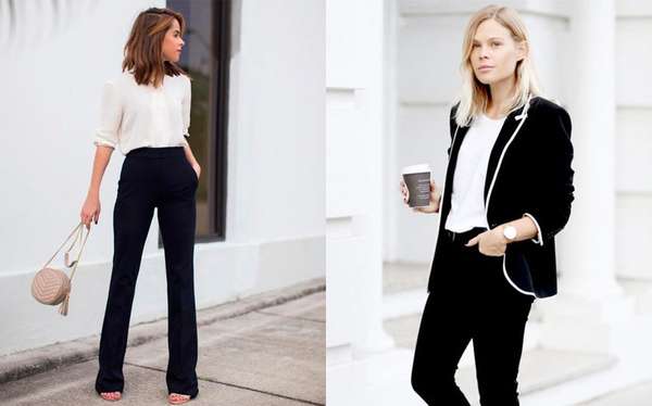 Preto no branco, branco no preto. Se inspire!Só de mesclar as duas cores em uma produção já é o suficiente pra deixar o look elegante.