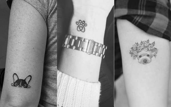 CACHORROUma das tatuagens mais comuns de animais é a dedicada aos cachorros. A melhor parte é que existem diversas formas de retratá-los: seja através de uma patinha, um desenho fiel ou até mesmo um esboço mais divertido.