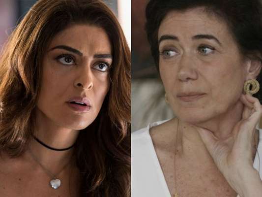 Bibi (Juliana Paes) pede ajuda a Silvana (Lilia Cabral) para se esconder, cobrando o favor que lhe fez, na novela 'A Força do Querer', em setembro de 2017