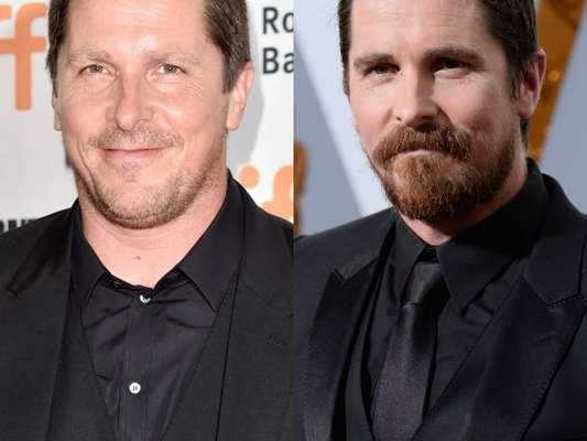 Christian Bale chamou atenção ao mostrar o novo visual após engordar para viver o o ex-vice presidente dos Estados Unidos Dick Cheney