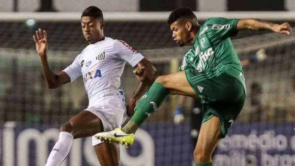 Último confronto: Santos 1 x 0 Palmeiras - Campeonato Brasileiro, na Vila Belmiro (14/06/2017)