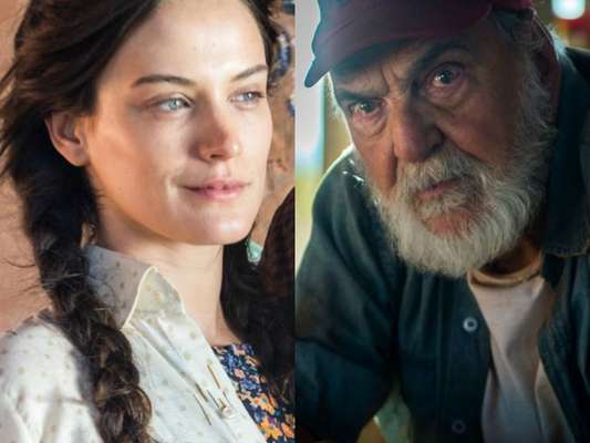 Clara (Bianca Bin) expulsa Gael (Sergio Guizé) e se abriga na casa de Josafá (Lima Duarte), na novela 'O Outro Lado do Paraíso'