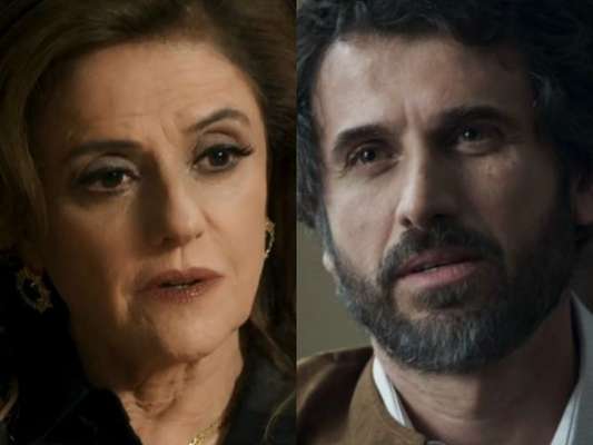Sophia (Marieta Severo) ameaça revelar para todos que Samuel (Eriberto Leão) é homossexual se ele não lhe ajudar a colocar Clara (Bianca Bin) em um hospício, no capítulo previsto para ir ao ar a partir do dia 20 de novembro de 2017, na novela 'O Outro Lado do Paraíso'