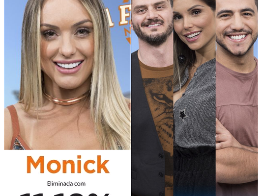 Monick é eliminada de "A Fazenda"; Marcos e Flávia disputam vão para final contra Matheus!