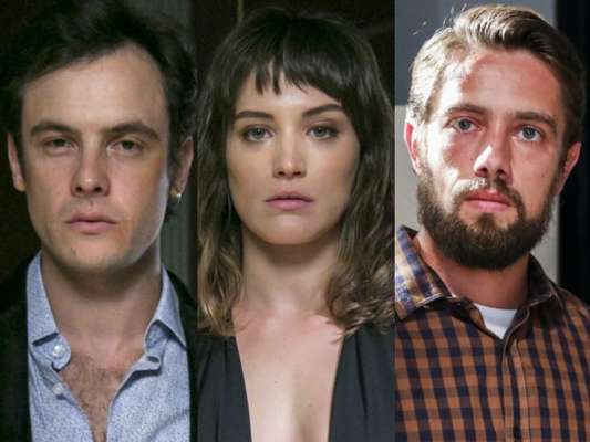 Gael (Sergio Guizé), com ciúmes de Clara (Bianca Bin), briga com Renato (Rafael Cardoso) no casamento de Laura (Bella Piero) e Rafael (Igor Angelkorte), na novela 'O Outro Lado do Paraíso'