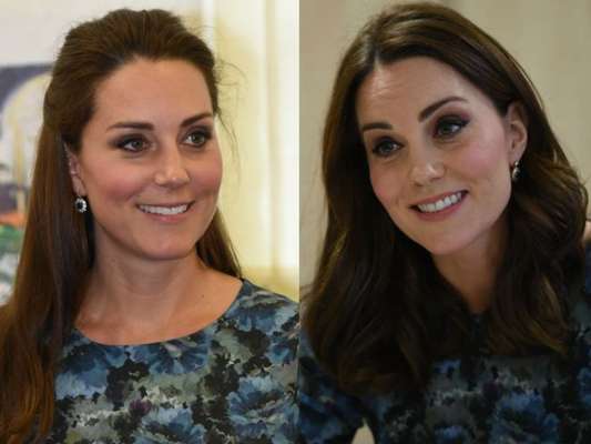 Kate Middleton repetiu o mesmo vestido usado na gravidez de Charlotte nesta quinta-feira, 11 de janeiro de 2018
