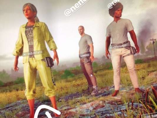 No jogo online 'Playerunknown's Battlegrounds', ou 'PUBG', Neymar resolveu mudou personagem para uma mulher e tentou criar um avatar igual à Bruna Marquezine
