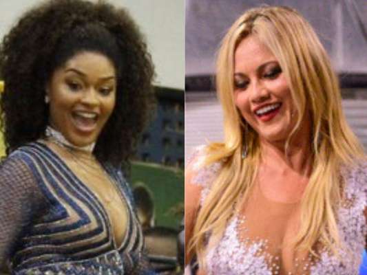 Ellen Rocche e Juliana Alves caíram no samba em ensaios de carnaval da Unidos da Tijuca e da Rosas de Ouro, neste sábado, 13 de janeiro de 2018