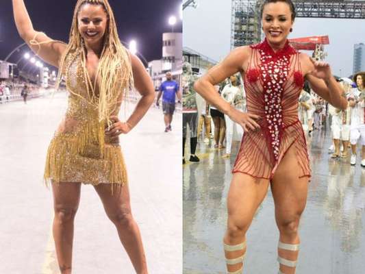 Viviane Araújo e Juju Salimeni brilharam nos ensaios técnicos no sambódromo do Anhembi, em São Paulo, no sábado, 20 de janeiro de 2018