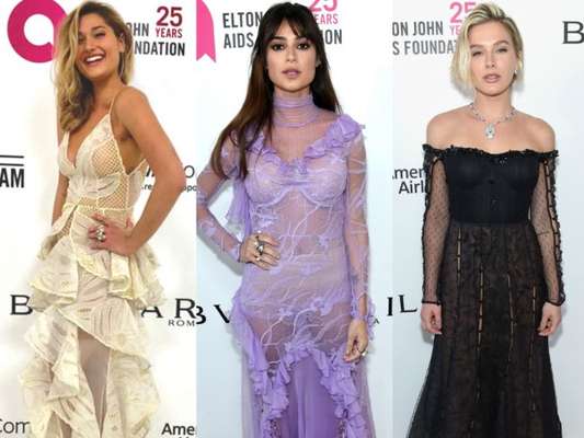 Sasha Meneghel Thaila Ayala e mais brasileiras usam transparência em festa pós-Oscar