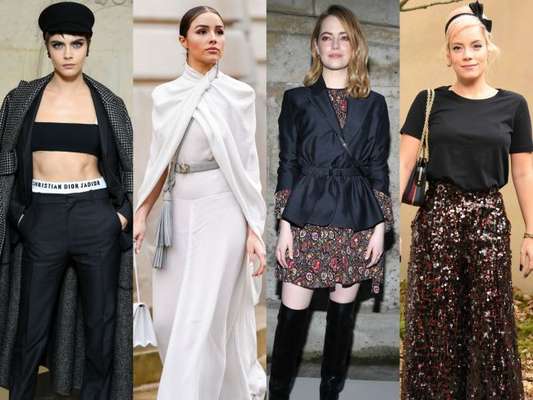 Cara Delevingne, Olivia Culpo, Emma Stone e Lily Allen prestigiaram os desfiles da Semana de Moda de Paris com coleção de outono e inverno 2019, que aconteceu entre os dias 27 de fevereiro a 6 de março de 2018