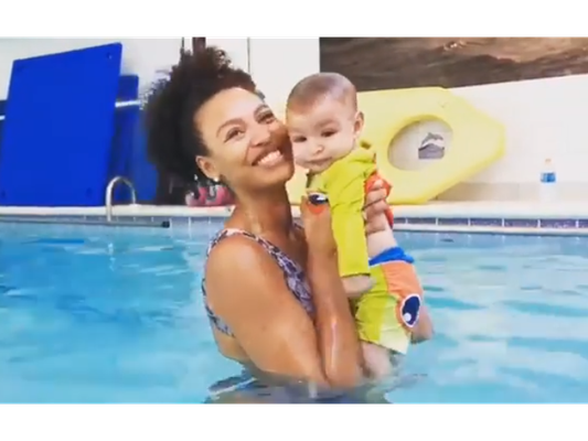 Sheron Menezzes exibe mergulho do filho na natação: 'peixinho'