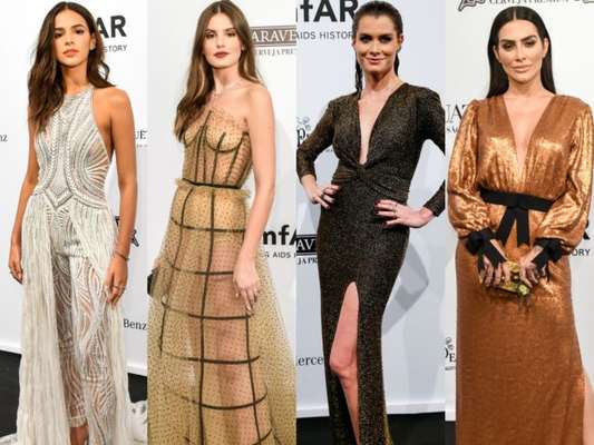 Famosas esbanjam estilo ao prestigiar baile de gala amfAR, realizado em São Paulo, na noite desta sexta-feira, 13 de abril de 2018