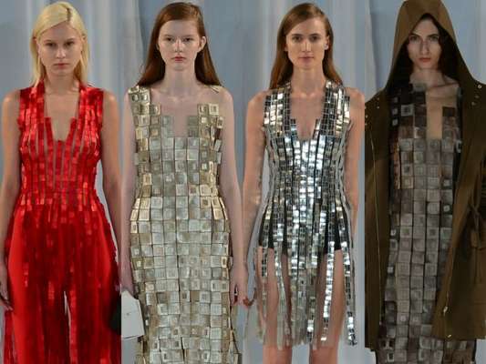 Grife brasileira Gloria Coelho aposta em looks metalizados na coleção verão 2019 no último dia do 45º São Paulo Fashion Week