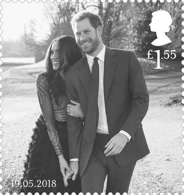 GB cria selos dedicados ao casamento de Harry e Meghan