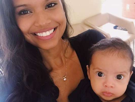 Aline Dias contou como concilia cuidados com filho, Bernardo, e gravação da novela 'O Tempo Não Para'